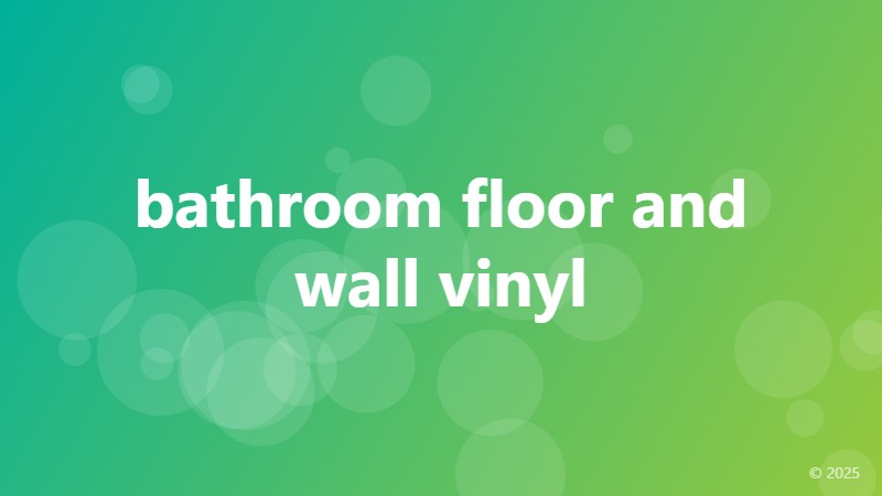 bathroom floor and wall vinyl