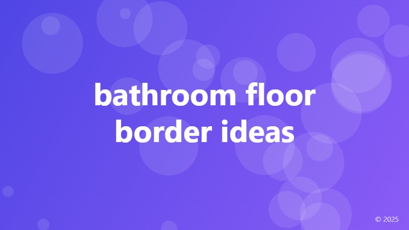 bathroom floor border ideas