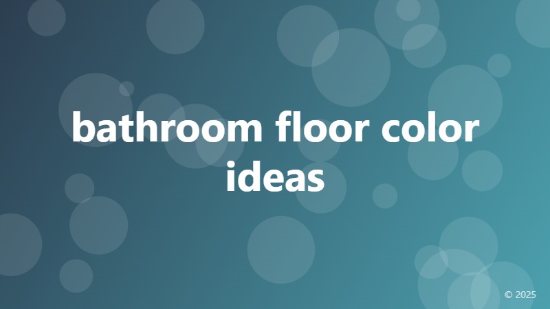 bathroom floor color ideas