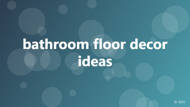 bathroom floor decor ideas