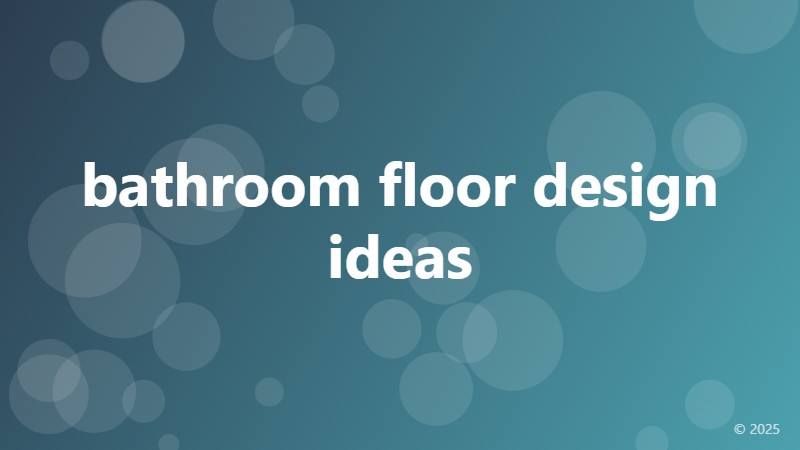 bathroom floor design ideas