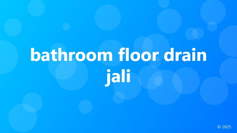 bathroom floor drain jali