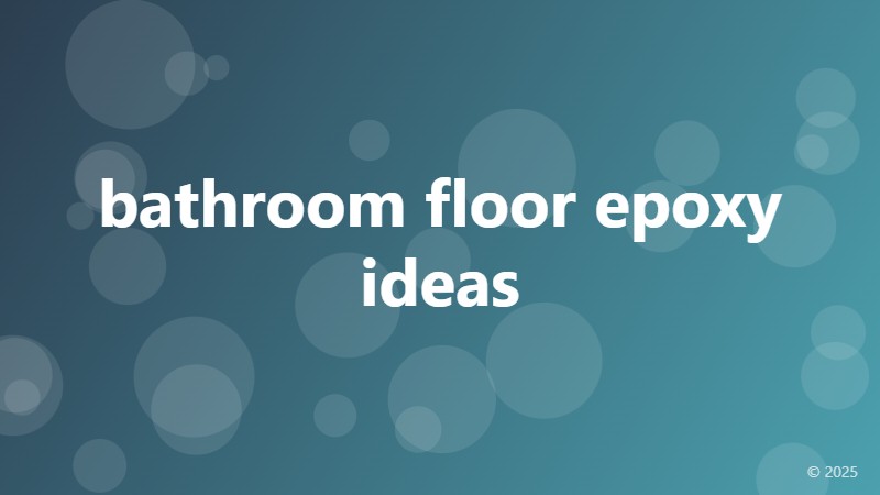 bathroom floor epoxy ideas