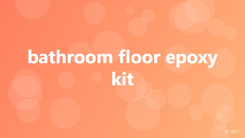 bathroom floor epoxy kit