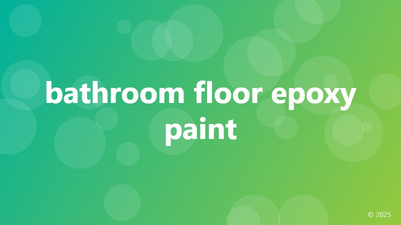bathroom floor epoxy paint
