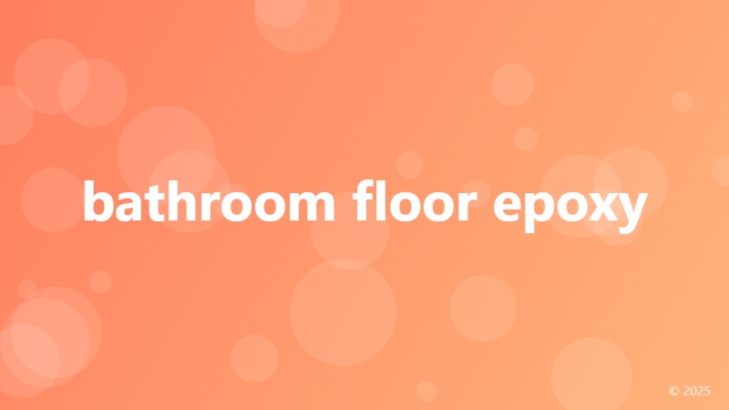 bathroom floor epoxy