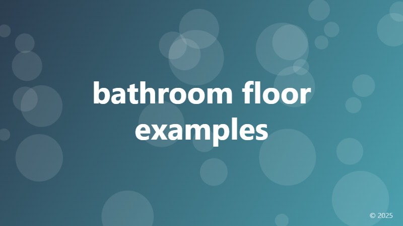 bathroom floor examples