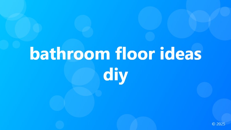 bathroom floor ideas diy
