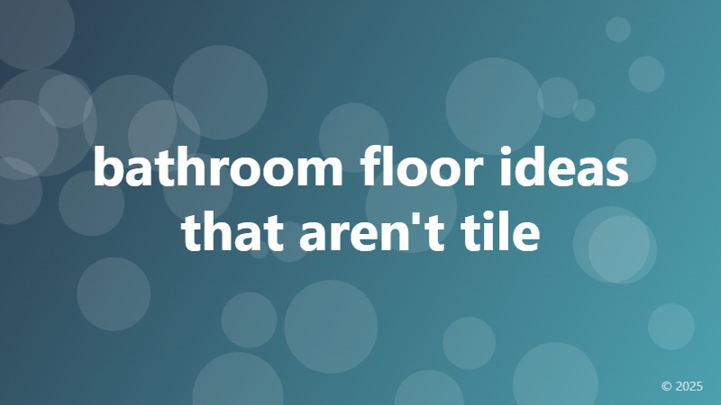 bathroom floor ideas that aren't tile