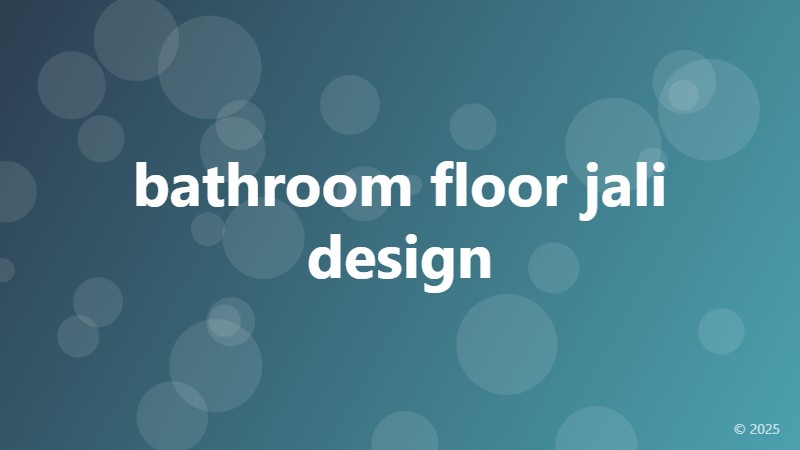 bathroom floor jali design
