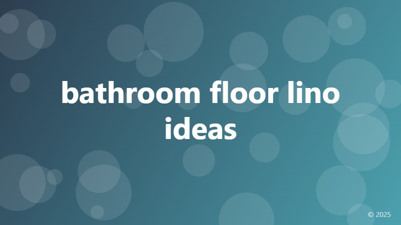 bathroom floor lino ideas