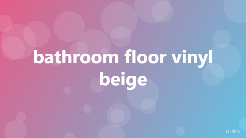 bathroom floor vinyl beige