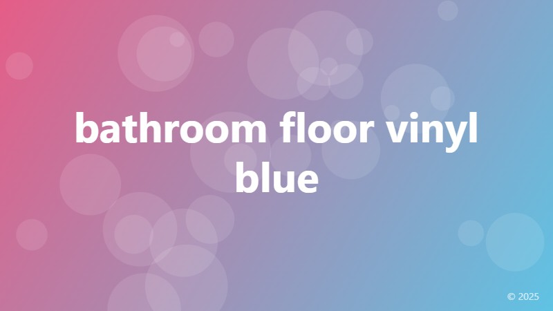 bathroom floor vinyl blue