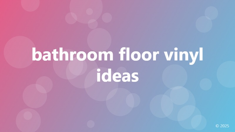 bathroom floor vinyl ideas