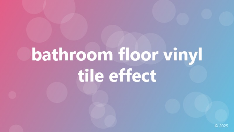 bathroom floor vinyl tile effect