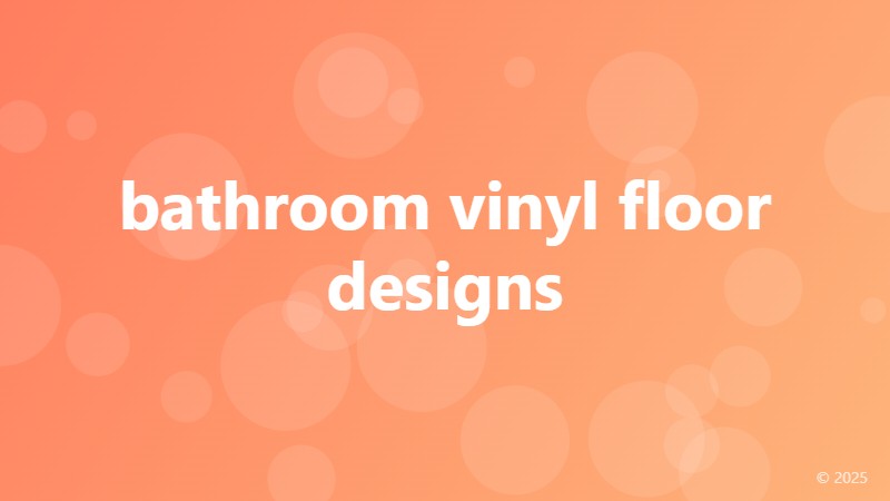 bathroom vinyl floor designs