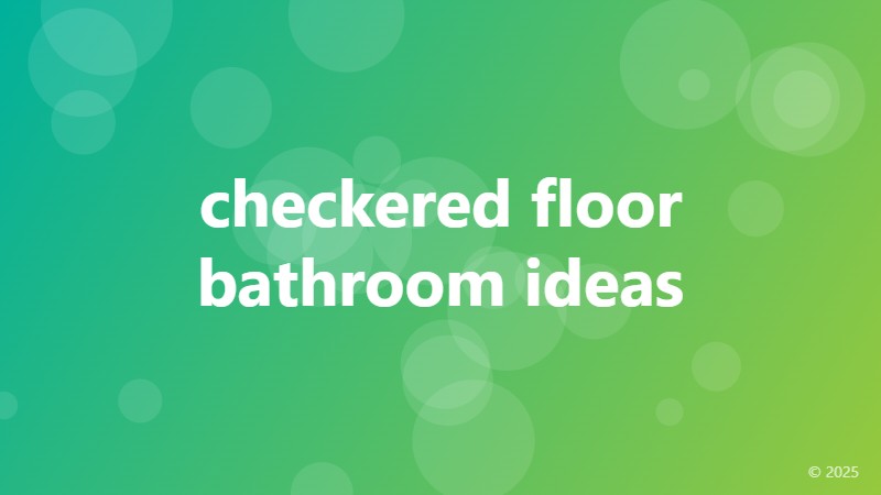 checkered floor bathroom ideas