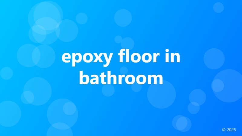 epoxy floor in bathroom