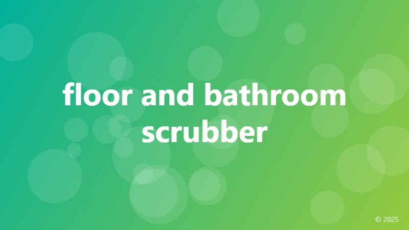floor and bathroom scrubber