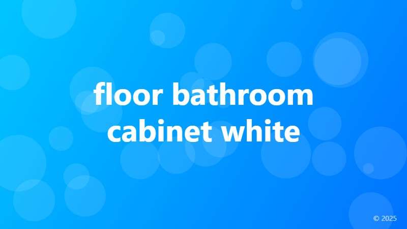 floor bathroom cabinet white