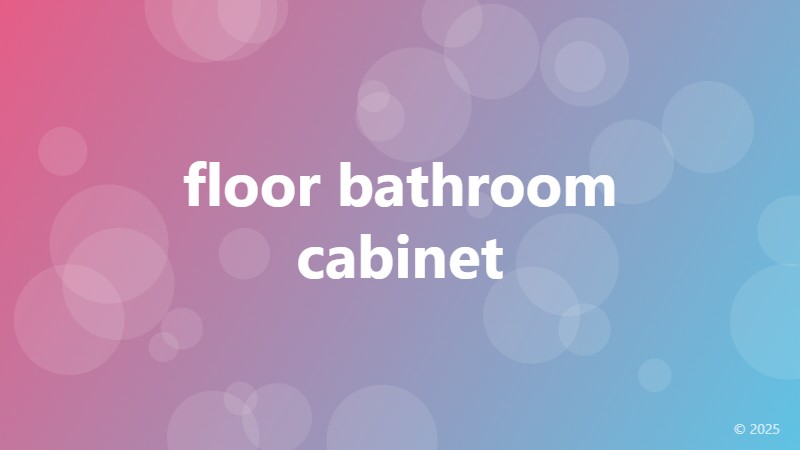 floor bathroom cabinet
