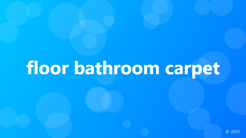 floor bathroom carpet