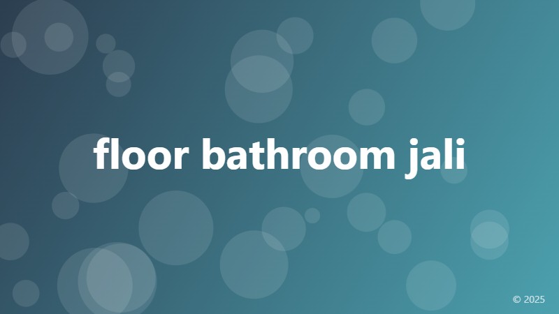 floor bathroom jali