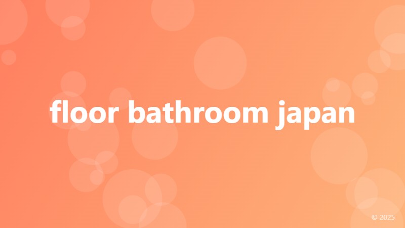 floor bathroom japan