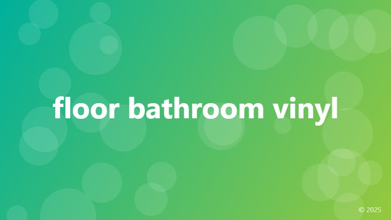 floor bathroom vinyl