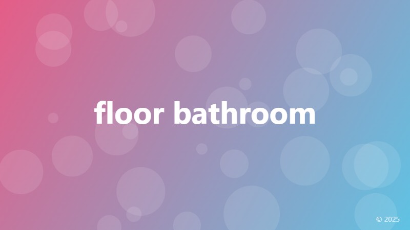 floor bathroom
