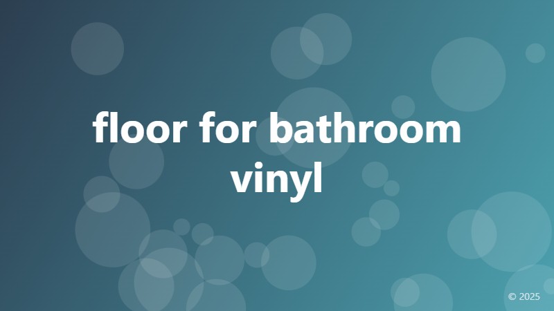 floor for bathroom vinyl