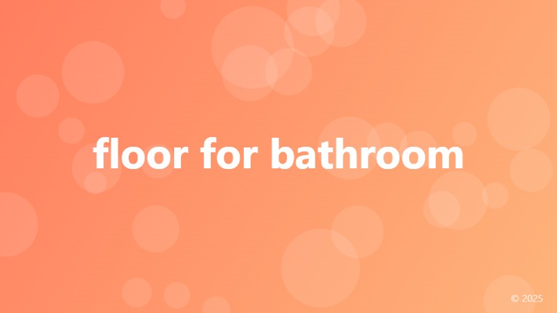 floor for bathroom