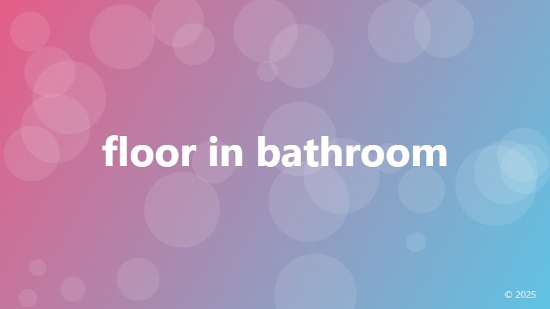 floor in bathroom