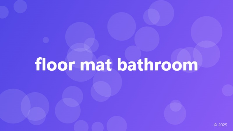 floor mat bathroom