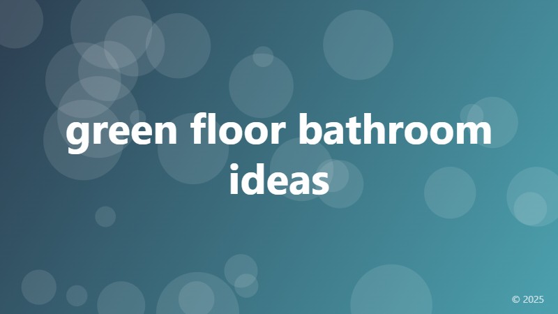 green floor bathroom ideas