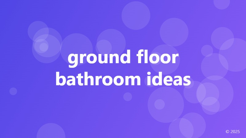 ground floor bathroom ideas