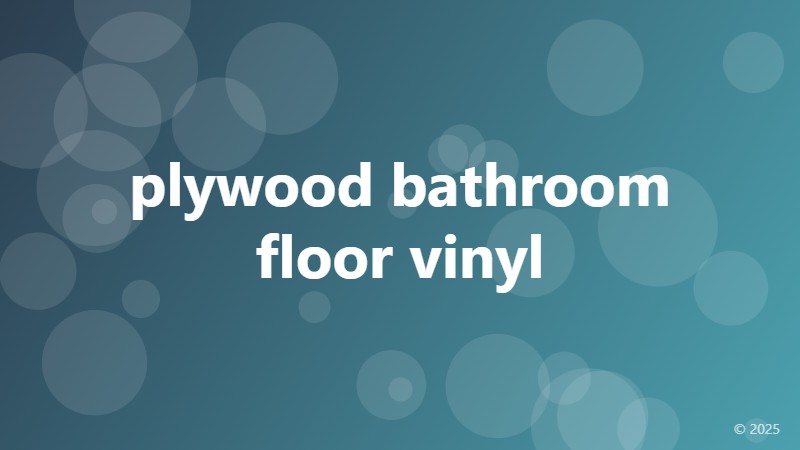 plywood bathroom floor vinyl