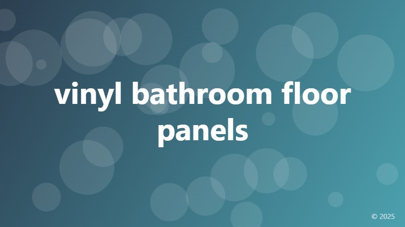 vinyl bathroom floor panels