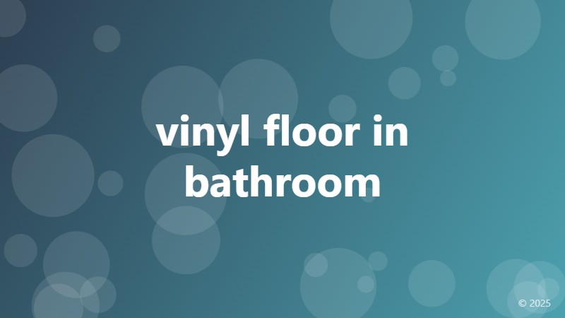vinyl floor in bathroom
